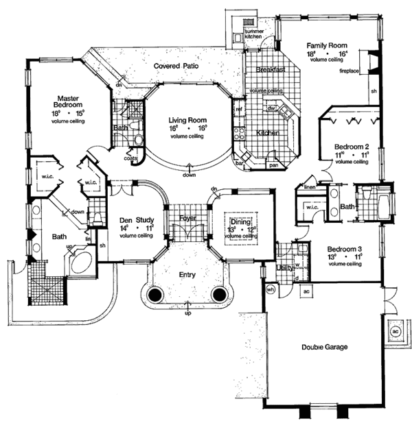House Plan Design - Contemporary Floor Plan - Main Floor Plan #417-552