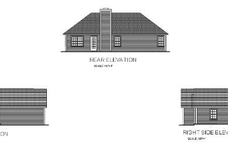 Architectural House Design - Exterior - Rear Elevation for Traditional House Plan #56-108 - 3 bed, 2 bath