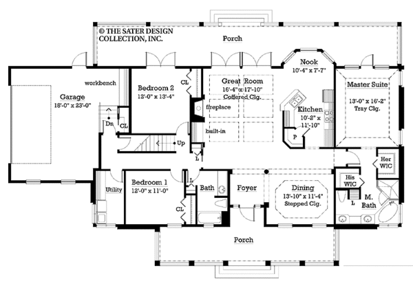 Classical Floor Plan - Main Floor Plan #930-226