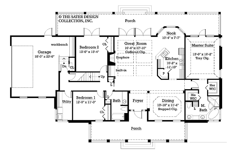 Home Plan - Floor Plan - Main Floor for Classical House Plan #930-226 - 3 bed, 2.5 bath