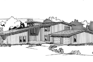 Dream House Plan - Exterior - Front Elevation for Contemporary House Plan #320-1273 - 3 bed, 2.5 bath