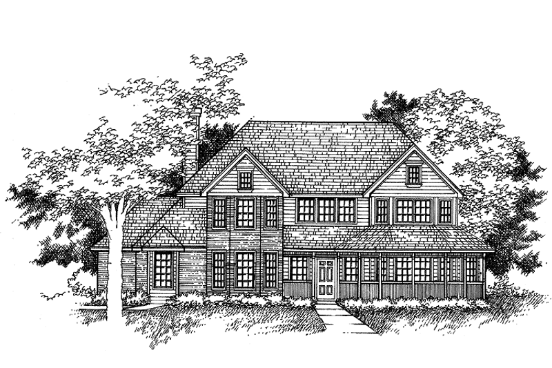 Dream House Plan - Country Exterior - Front Elevation Plan #320-915