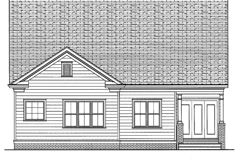Home Plan - Exterior - Rear Elevation for Craftsman House Plan #413-897 - 3 bed, 3 bath