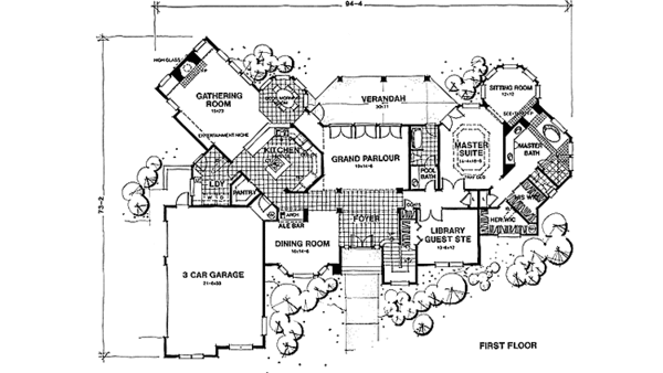 Home Plan - European Floor Plan - Main Floor Plan #1007-2
