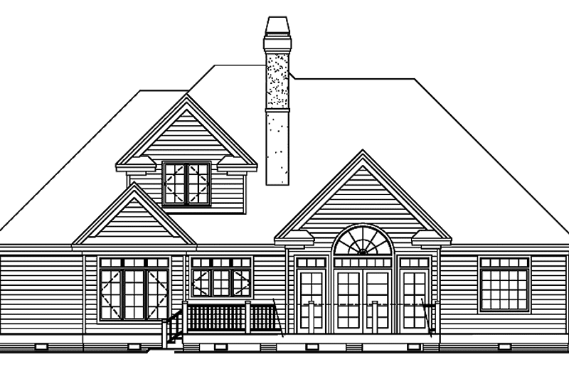 Home Plan - Exterior - Rear Elevation for Traditional House Plan #929-364 - 4 bed, 3 bath