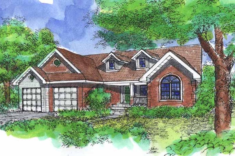 Dream House Plan - Traditional Exterior - Front Elevation Plan #320-828