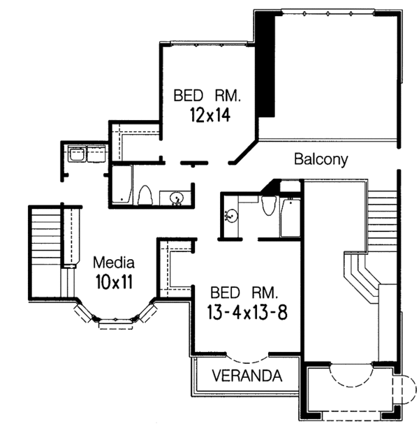 House Plan Design - Country Floor Plan - Upper Floor Plan #15-362