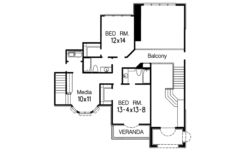Home Plan - Floor Plan - Upper Floor for Country House Plan #15-362 - 4 bed, 4 bath