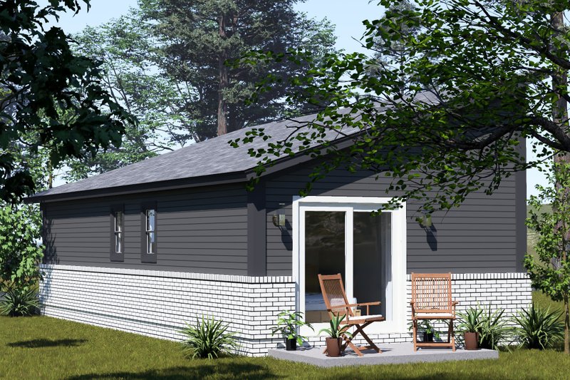 Dream House Plan - Exterior - Other Elevation 1 for Modern House Plan #513-2435 - 1 bed, 1 bath