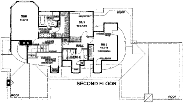 Traditional Floor Plan - Upper Floor Plan #328-108
