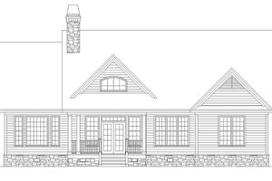 Exterior - Rear Elevation for Craftsman House Plan #929-500 - 3 bed, 2 bath