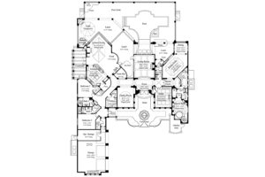 Floor Plan - Main Floor for Mediterranean House Plan #930-34 - 4 bed, 4.5 bath