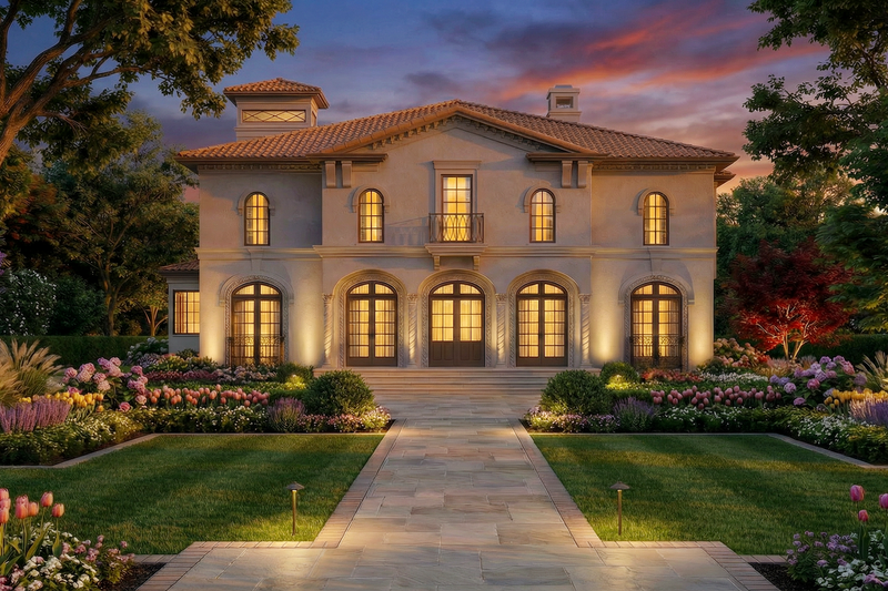 Architectural House Design - Exterior - Front Elevation 3 for European House Plan #119-341 - 4 bed, 4 bath