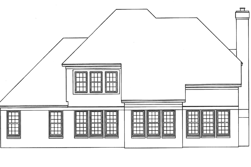 Dream House Plan - Exterior - Rear Elevation for European House Plan #952-174 - 4 bed, 3 bath