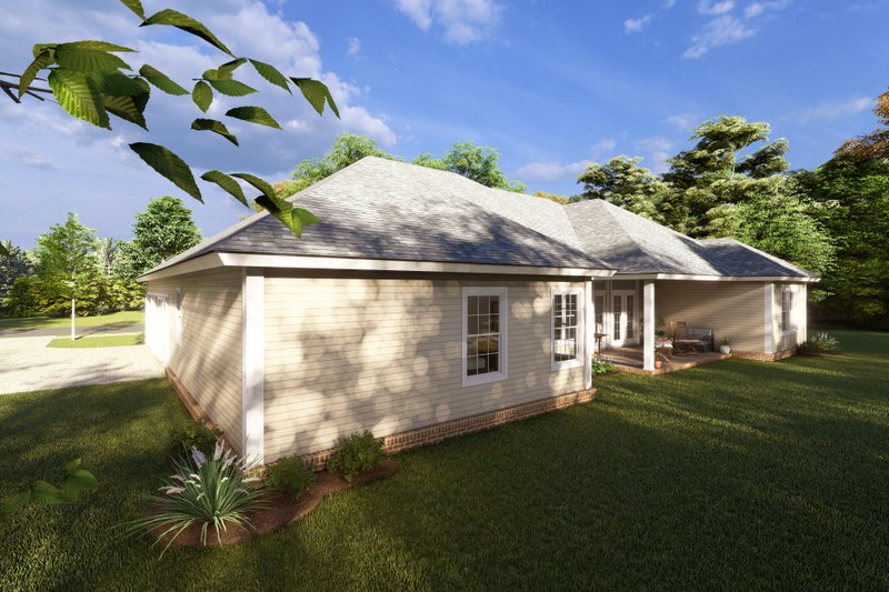 House Blueprint - Exterior - Rear Elevation for Cottage House Plan #513-2212 - 4 bed, 3 bath