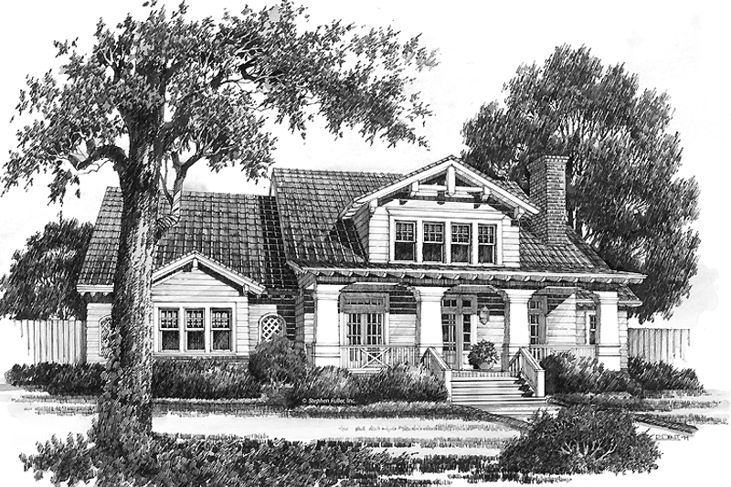 Home Plan - Exterior - Front Elevation 3 for Craftsman House Plan #429-191 - 3 bed, 2.5 bath