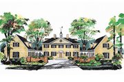Colonial Style House Plan - 5 Beds 3.5 Baths 3450 Sq/Ft Plan #72-184 