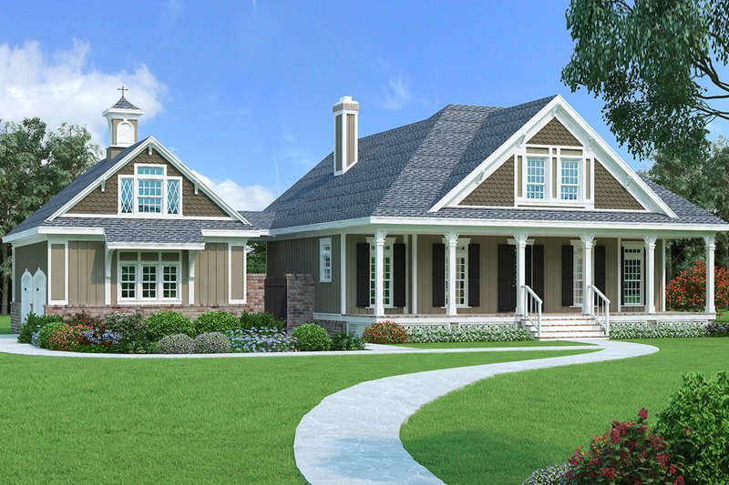 Dream House Plan - Southern Exterior - Front Elevation Plan #45-571