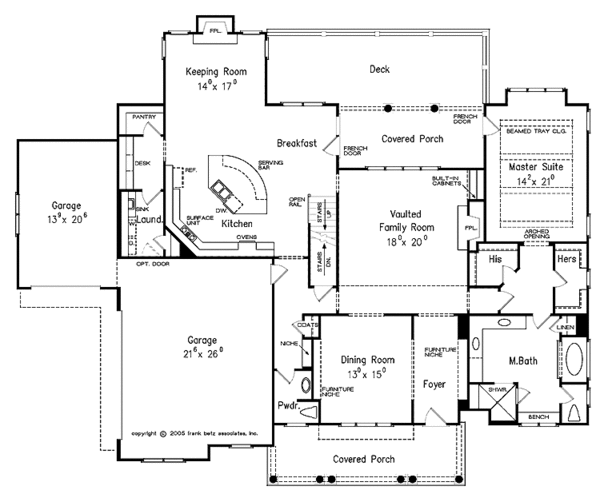 House Design - Country Floor Plan - Main Floor Plan #927-363