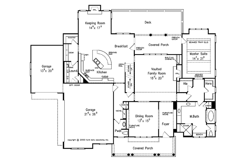 Home Plan - Floor Plan - Main Floor for Country House Plan #927-363 - 4 bed, 4.5 bath