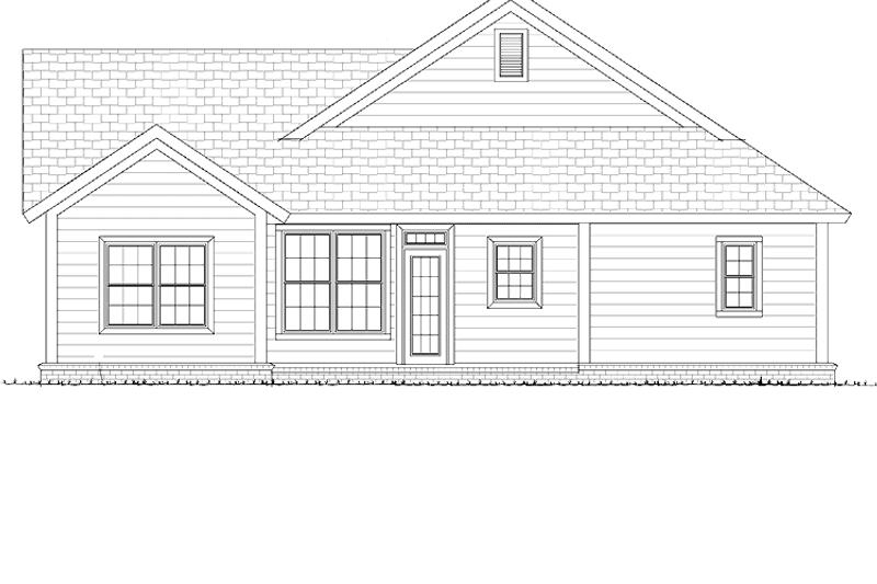 Home Plan - Exterior - Rear Elevation for Craftsman House Plan #513-2118 - 3 bed, 2 bath
