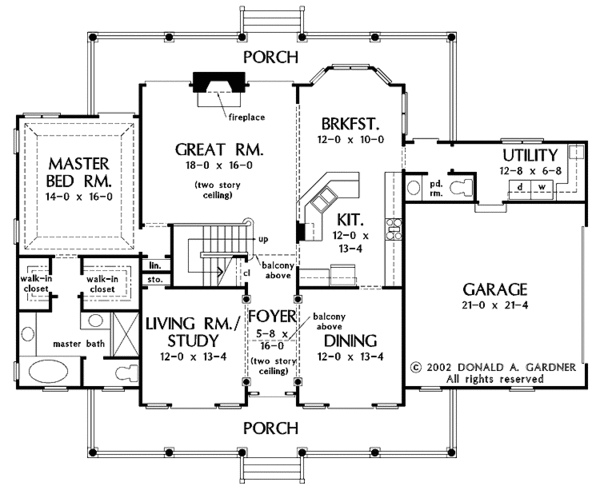 House Design - Country Floor Plan - Main Floor Plan #929-667