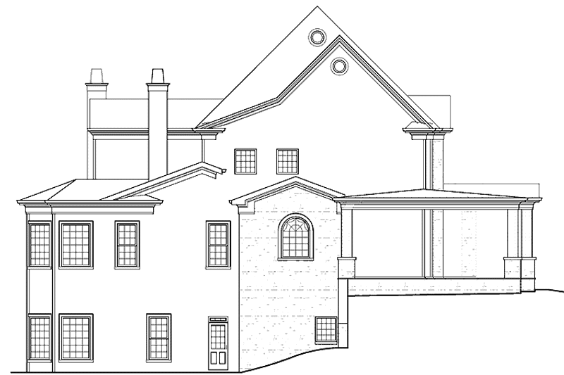 Architectural House Design - Exterior - Other Elevation for Colonial House Plan #119-412 - 5 bed, 5.5 bath
