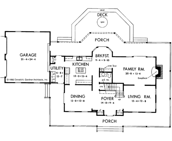Architectural House Design - Victorian Floor Plan - Main Floor Plan #929-116