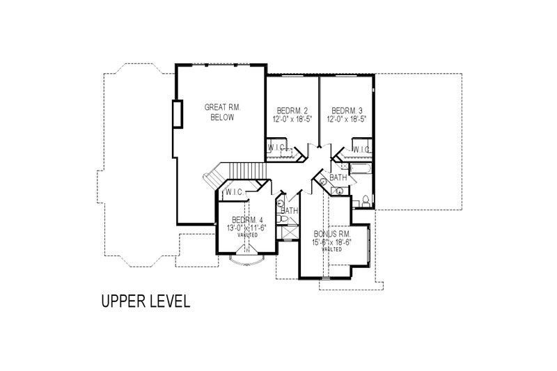 Dream House Plan - Floor Plan - Upper Floor for European House Plan #920-30 - 7 bed, 4.5 bath