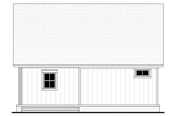 Exterior - Rear Elevation for Traditional House Plan #430-289 - 1 bed, 1 bath