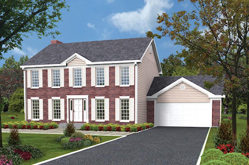 Colonial Style House Plan - 4 Beds 2.5 Baths 2328 Sq/Ft Plan #57-213