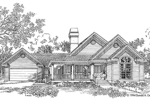 Country Exterior - Front Elevation Plan #929-602