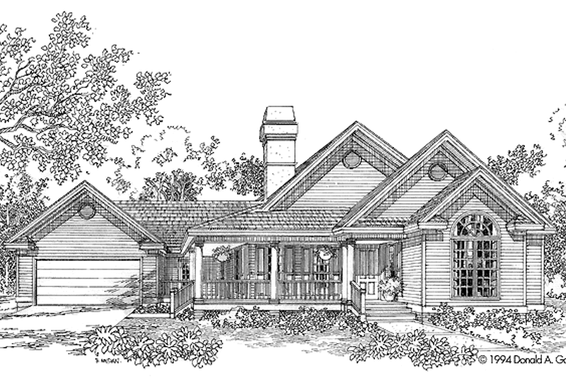 Architectural House Design - Country Exterior - Front Elevation Plan #929-602