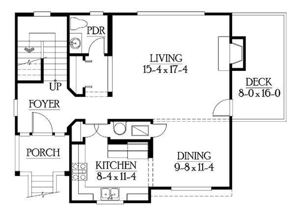 Home Plan - Craftsman Floor Plan - Main Floor Plan #132-289