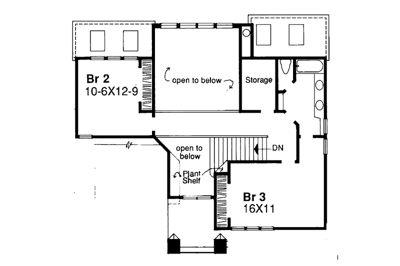 Home Plan - Floor Plan - Upper Floor for Traditional House Plan #320-751 - 3 bed, 2.5 bath