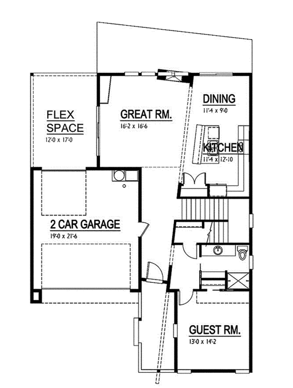 Architectural House Design - Contemporary Floor Plan - Main Floor Plan #569-8
