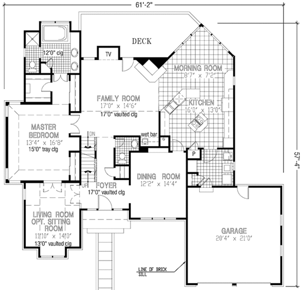 Dream House Plan - Traditional Floor Plan - Main Floor Plan #953-66