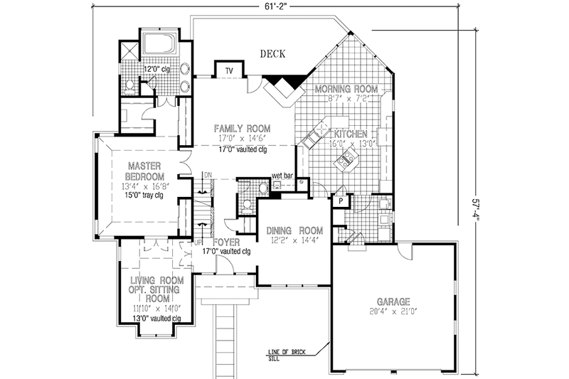 Home Plan - Floor Plan - Main Floor for Traditional House Plan #953-66 - 4 bed, 3 bath