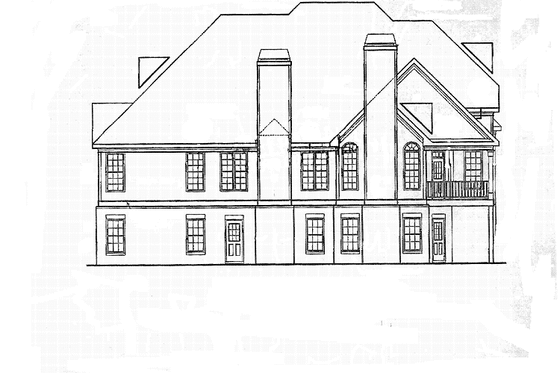 Exterior - Rear Elevation for Traditional House Plan #927-907 - 4 bed, 4 bath
