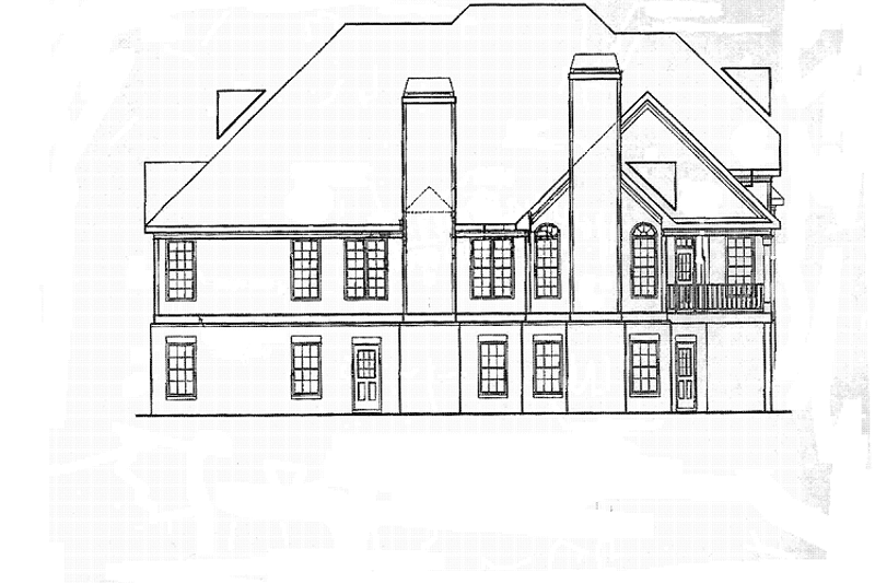 Home Plan - Exterior - Rear Elevation for Traditional House Plan #927-907 - 4 bed, 4 bath