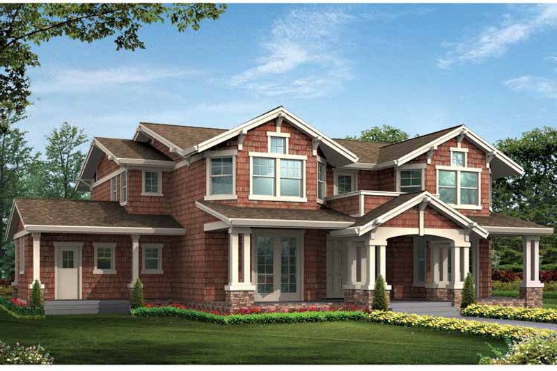 Home Plan - Exterior - Front Elevation 3 for Craftsman House Plan #132-475 - 4 bed, 4 bath