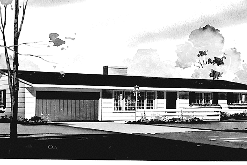 Architectural House Design - Ranch Exterior - Front Elevation Plan #72-493