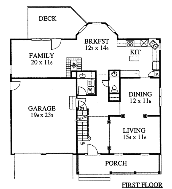 House Plan Design - Country Floor Plan - Main Floor Plan #1053-21
