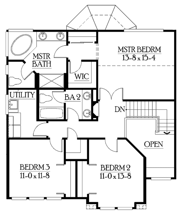 Dream House Plan - Craftsman Floor Plan - Upper Floor Plan #132-294