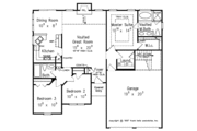 Ranch Style House Plan - 3 Beds 2 Baths 1232 Sq/Ft Plan #927-180 