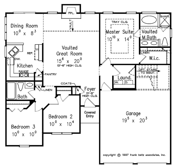 Home Plan - Ranch Floor Plan - Main Floor Plan #927-180