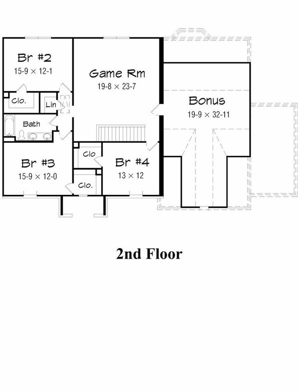Floor Plan - Upper Floor Plan #329-379