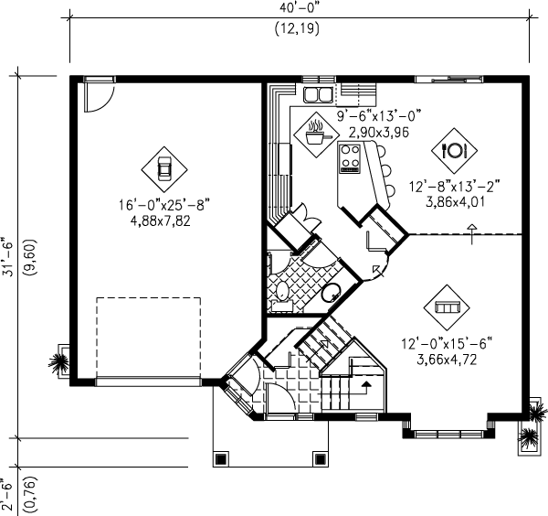 Floor Plan - Main Floor Plan #25-3051