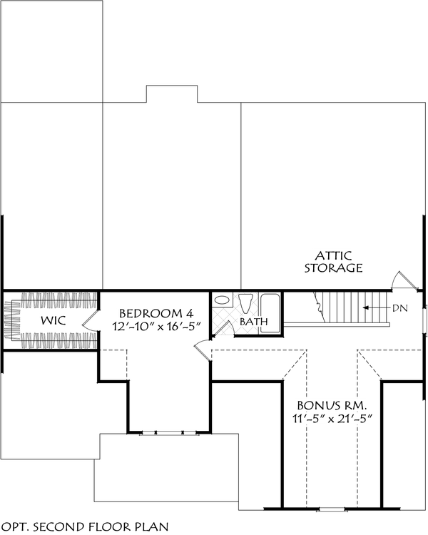 Farmhouse Floor Plan - Upper Floor Plan #927-1043