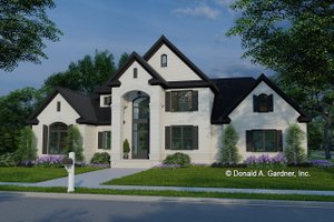European Exterior - Front Elevation Plan #929-884